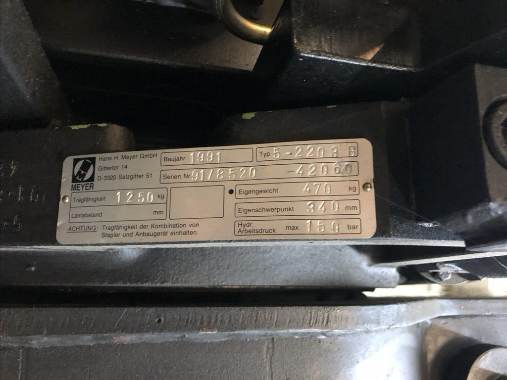 Chariot élévateur électrique Three-wheel electric front loader Jungheinrich EFG DF 15 with duplex mast and Meyer roller clamp: photos 15