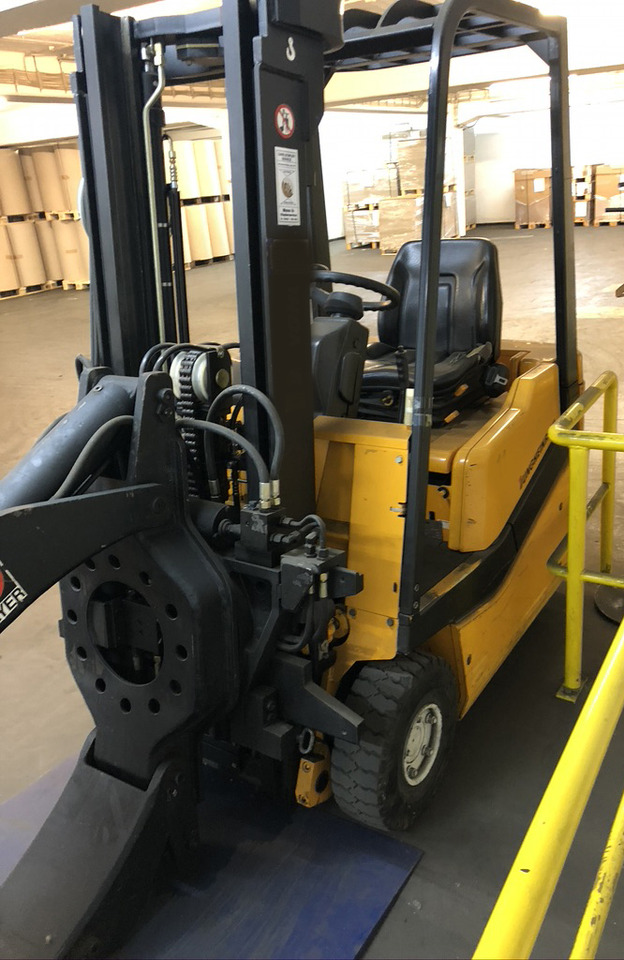 Chariot élévateur électrique Three-wheel electric front loader Jungheinrich EFG DF 15 with duplex mast and Meyer roller clamp: photos 8