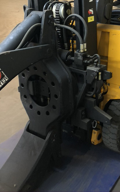 Chariot élévateur électrique Three-wheel electric front loader Jungheinrich EFG DF 15 with duplex mast and Meyer roller clamp: photos 13