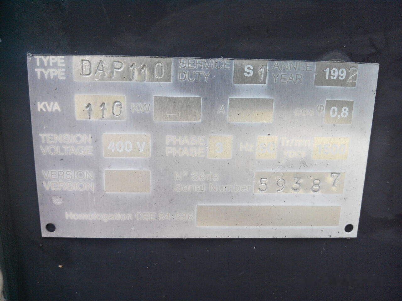SDMO DAP 110 kVa - Groupe électrogène: photos 4 SDMO DAP 110 kVa - Groupe électrogène: photos 4