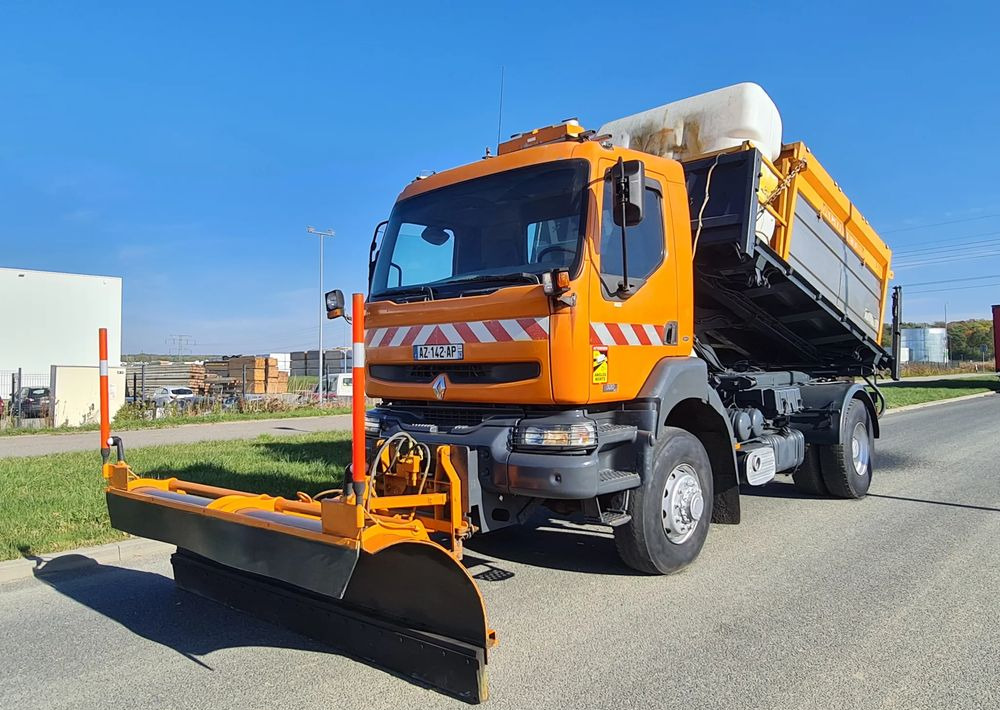 Camion benne, Engin de déneigement Renault Kerax 4x4 320DCi Wywrotka 3str 2004r. Klima SPECJALNY Solarka ACOMETIS Piaskarka Pług: photos 1