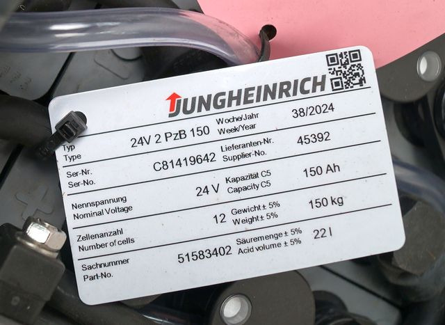 Jungheinrich unknown | Battery 24 2PZB150 year 2024 weight 150 kg sn. C81419642 - Accumulateur pour Matériel de manutention: photos 4 Jungheinrich unknown | Battery 24 2PZB150 year 2024 weight 150 kg sn. C81419642 - Accumulateur pour Matériel de manutention: photos 4