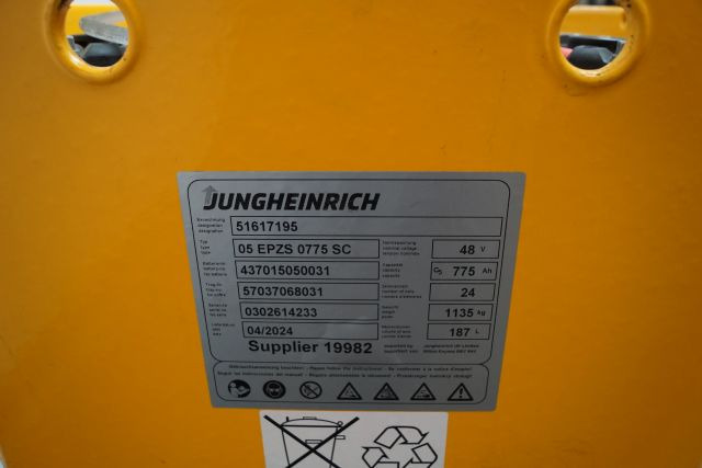 Jungheinrich unknown | Battery 48V775Ah 05-EPZS775SC Year 2024 weight 1135 kg sn - Accumulateur pour Matériel de manutention: photos 4 Jungheinrich unknown | Battery 48V775Ah 05-EPZS775SC Year 2024 weight 1135 kg sn - Accumulateur pour Matériel de manutention: photos 4