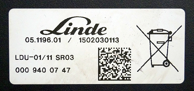 Linde 0009400747 | Display LDU-01/11 SR03 1502030113 from Linde R16HD-01 year 2 - Panel de instrumentos pour Matériel de manutention: photos 3 Linde 0009400747 | Display LDU-01/11 SR03 1502030113 from Linde R16HD-01 year 2 - Panel de instrumentos pour Matériel de manutention: photos 3
