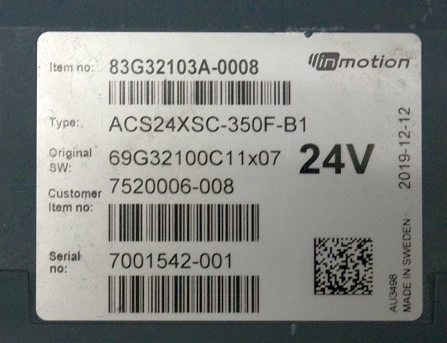 Toyota/BT 7520006-008 | Controller 83G32103A-0008 ACS24XSC-350F-B1 sn. 7001542-0 - Bloc de gestion pour Matériel de manutention: photos 2 Toyota/BT 7520006-008 | Controller 83G32103A-0008 ACS24XSC-350F-B1 sn. 7001542-0 - Bloc de gestion pour Matériel de manutention: photos 2