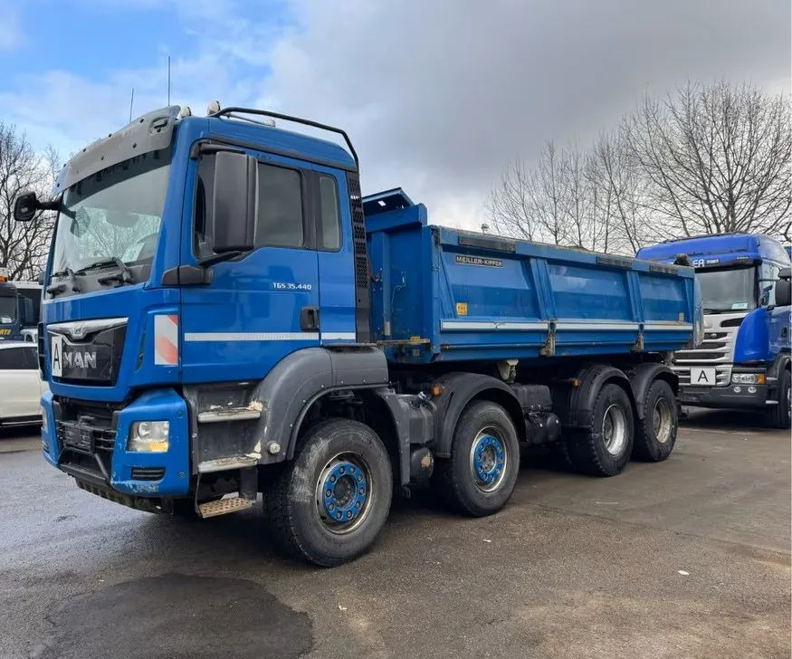 MAN TGS 35.440/ 8X4 / BB / Meiller 3-stronny wywrotka / Bordmatik / Euro6 / Retarder - Camion benne: photos 1 MAN TGS 35.440/ 8X4 / BB / Meiller 3-stronny wywrotka / Bordmatik / Euro6 / Retarder - Camion benne: photos 1
