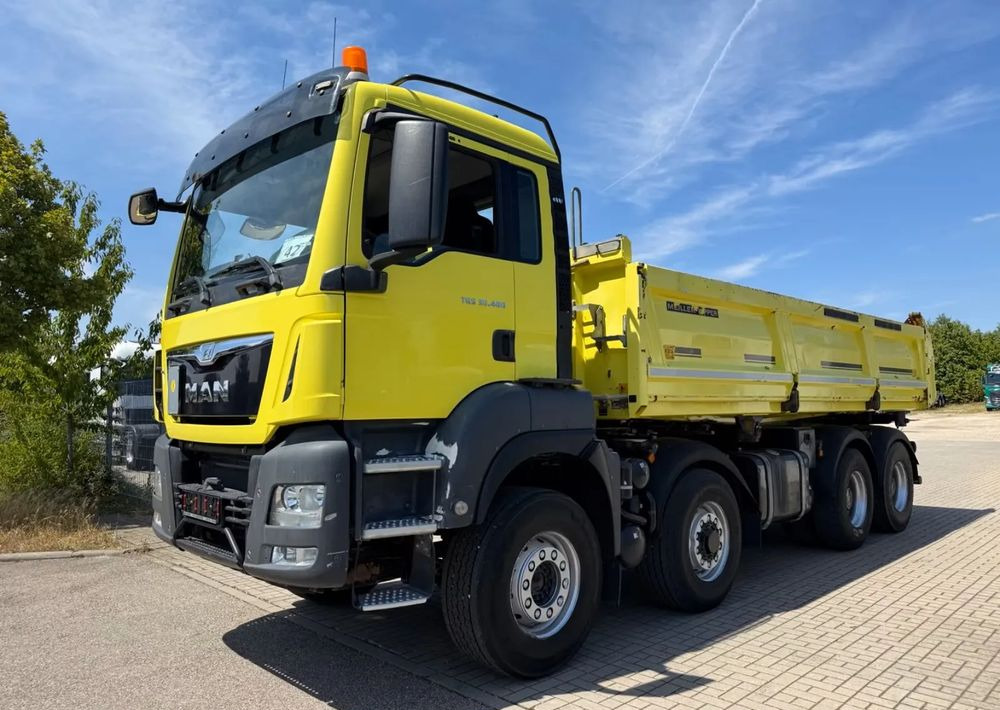 MAN TGS 35.480 | 8x6 | Wywrotka trójstronna | Hydrodrive | Bordmatik | Meiller - Camion benne: photos 1 MAN TGS 35.480 | 8x6 | Wywrotka trójstronna | Hydrodrive | Bordmatik | Meiller - Camion benne: photos 1