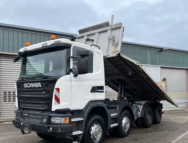 Scania G 450 8x4 | Meiller Bordmatik Wywrotka trójstronna | Retarder | 298.000 km!!!! | Euro 6 |1 właściciel - Camion benne: photos 2 Scania G 450 8x4 | Meiller Bordmatik Wywrotka trójstronna | Retarder | 298.000 km!!!! | Euro 6 |1 właściciel - Camion benne: photos 2
