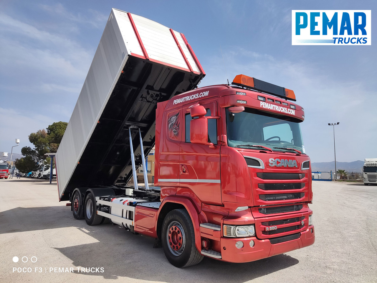 Camion benne SCANIA R 580 6X2 BASCULANTE RETARDER EURO 6: photos 16