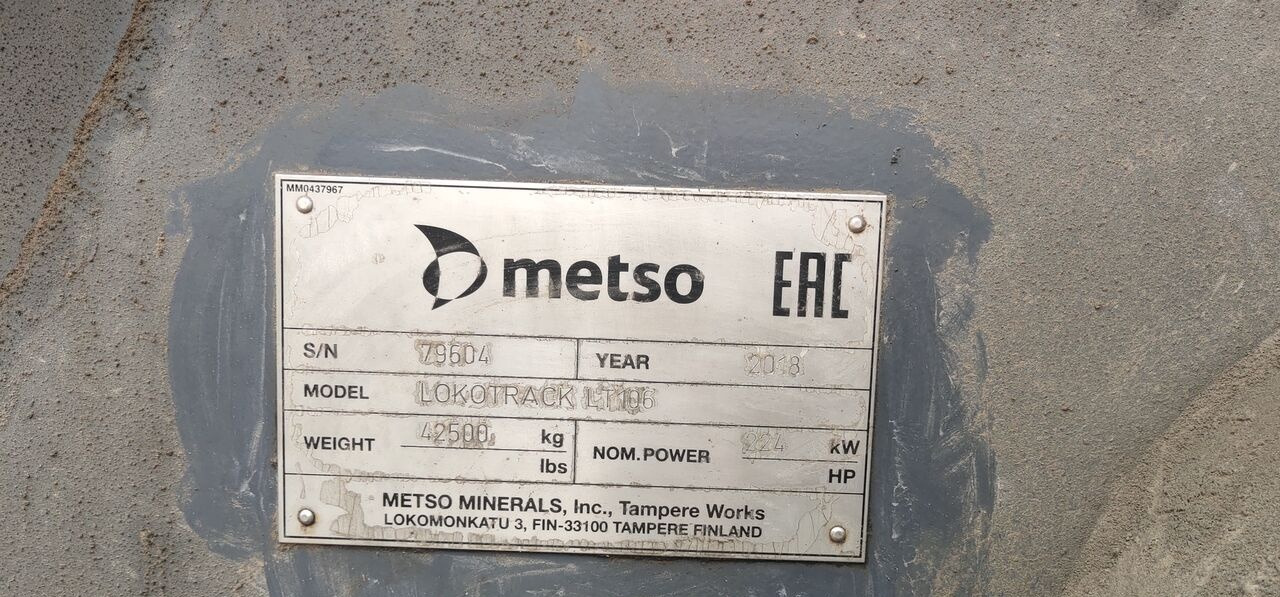 Metso Lokotrack LT106 JAW CRUSHER - Concasseur mobile: photos 2 Metso Lokotrack LT106 JAW CRUSHER - Concasseur mobile: photos 2