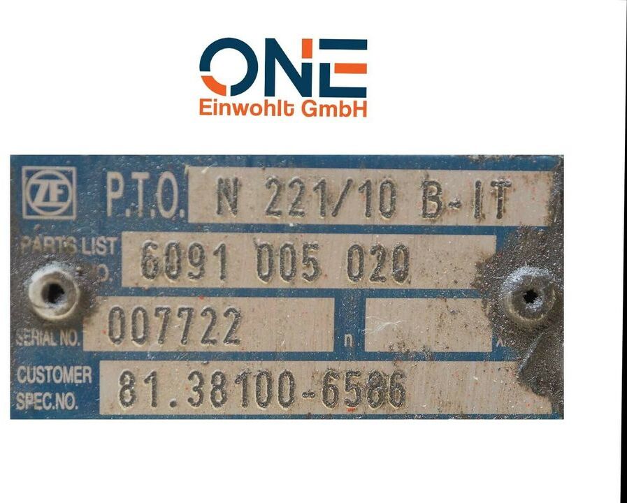 Nebenantrieb MAN 81381006586, ZF 6091005020 - Transmission: photos 2 Nebenantrieb MAN 81381006586, ZF 6091005020 - Transmission: photos 2