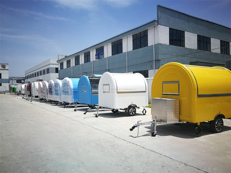 YOWON small fiberglass food vending trailer hot dog cart for Europe - Remorque magasin: photos 3 YOWON small fiberglass food vending trailer hot dog cart for Europe - Remorque magasin: photos 3