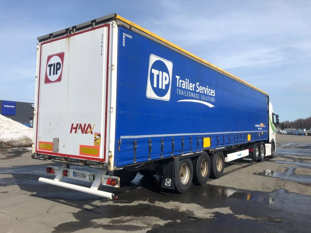 Krone vyökapelli, tolppataskut, ok kuntoinen vaunu  - Semi-remorque rideaux coulissants: photos 1 Krone vyökapelli, tolppataskut, ok kuntoinen vaunu  - Semi-remorque rideaux coulissants: photos 1