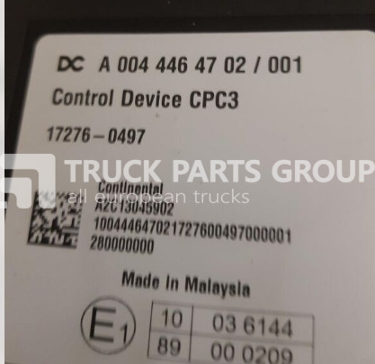 MERCEDES-BENZ Actros, Arox, Antos EURO 6 emission CPC FR control unit, CPC3 un control unit - Bloc de gestion pour Camion: photos 1 MERCEDES-BENZ Actros, Arox, Antos EURO 6 emission CPC FR control unit, CPC3 un control unit - Bloc de gestion pour Camion: photos 1