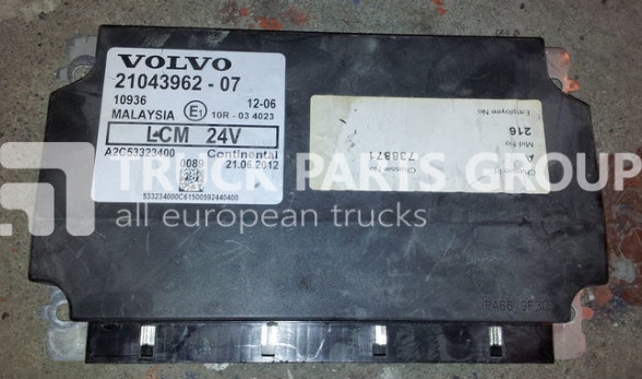 VOLVO FH13, FM13, EURO4 ,EURO5, LCM lightning control unit 21043962, 2 control unit - Bloc de gestion pour Camion: photos 1 VOLVO FH13, FM13, EURO4 ,EURO5, LCM lightning control unit 21043962, 2 control unit - Bloc de gestion pour Camion: photos 1