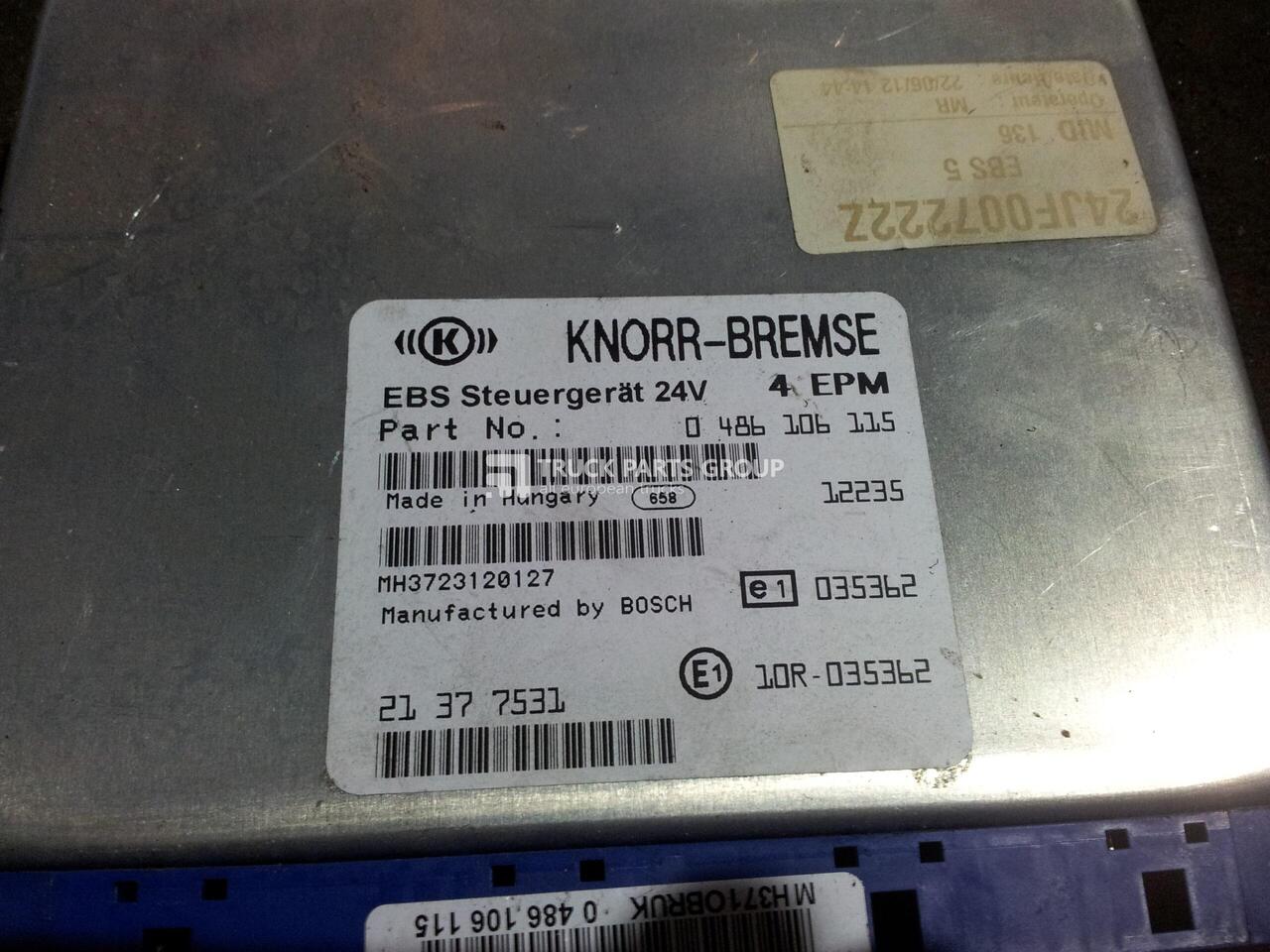 VOLVO FH13, FM13 EURO5 emission EBS control unit, brake system control, 0486106115 by KNORR-BREMSE, 21377531, EBS-MED,TYPE-FE,6*2, 22358919, 21377527, 21377527, 21377531, 22358919, 21377531, 048610611 - Bloc de gestion pour Camion: photos 1 VOLVO FH13, FM13 EURO5 emission EBS control unit, brake system control, 0486106115 by KNORR-BREMSE, 21377531, EBS-MED,TYPE-FE,6*2, 22358919, 21377527, 21377527, 21377531, 22358919, 21377531, 048610611 - Bloc de gestion pour Camion: photos 1