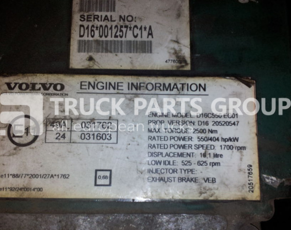 VOLVO FH16, D16C engine type engine control unit, 20520547, 20577131, control unit - Bloc de gestion pour Camion: photos 2 VOLVO FH16, D16C engine type engine control unit, 20520547, 20577131, control unit - Bloc de gestion pour Camion: photos 2