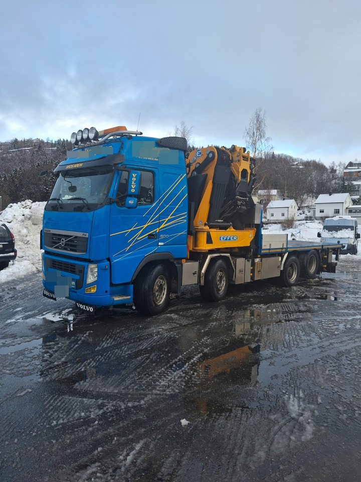 Volvo FH 500 8x2 Retarder Effer 955 S8 +JIB S8 Winch Only 160Tkm - Camion plateau, Camion grue: photos 1 Volvo FH 500 8x2 Retarder Effer 955 S8 +JIB S8 Winch Only 160Tkm - Camion plateau, Camion grue: photos 1