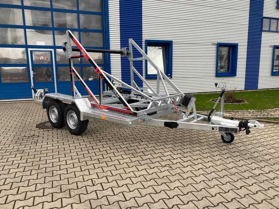 Vermietung / Kabelanhänger 3500KG / Nutzlast 2766KG / Kabeltrommel-Anhänger / Glasfaser/ 1 Monat - Remorque porte-touret: photos 2 Vermietung / Kabelanhänger 3500KG / Nutzlast 2766KG / Kabeltrommel-Anhänger / Glasfaser/ 1 Monat - Remorque porte-touret: photos 2