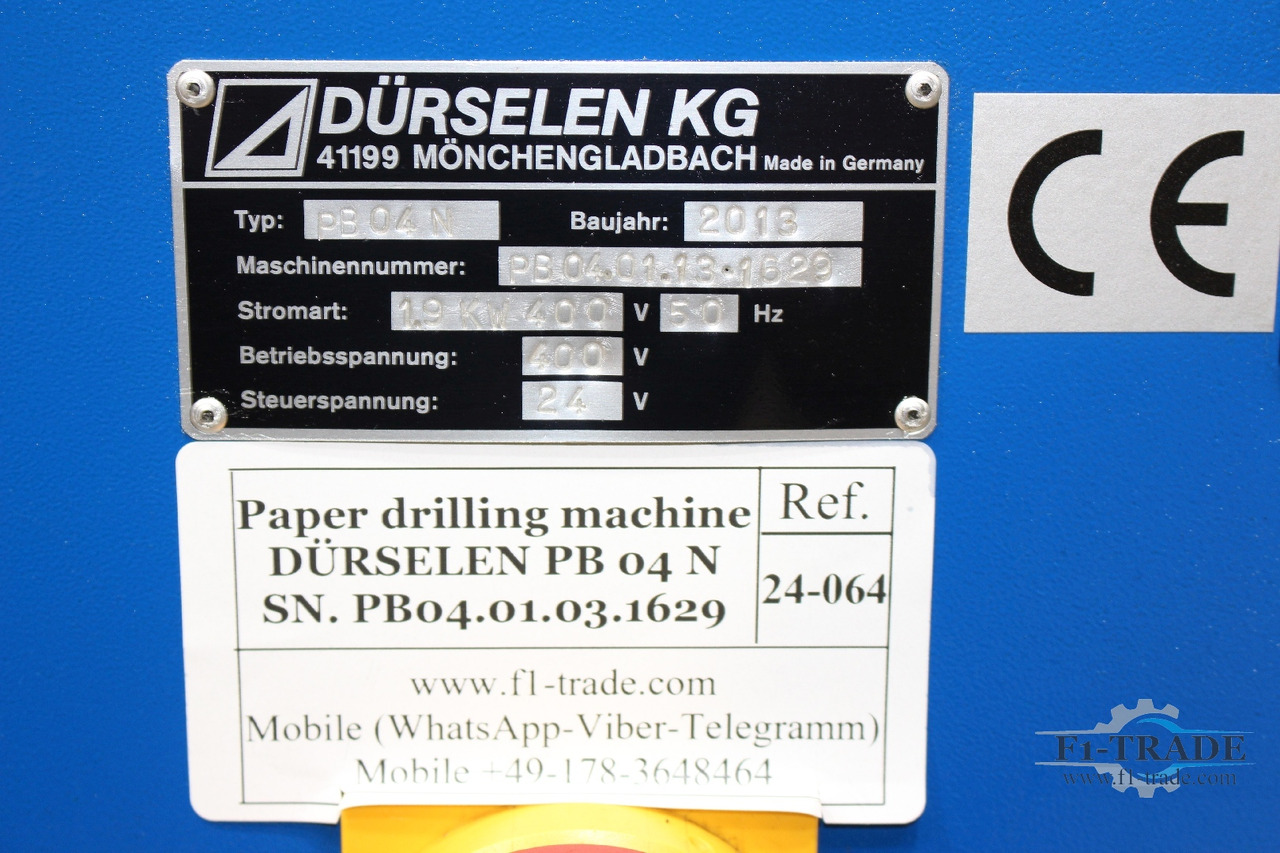 Dürselen PB 04 - Machine d'impression: photos 5 Dürselen PB 04 - Machine d'impression: photos 5