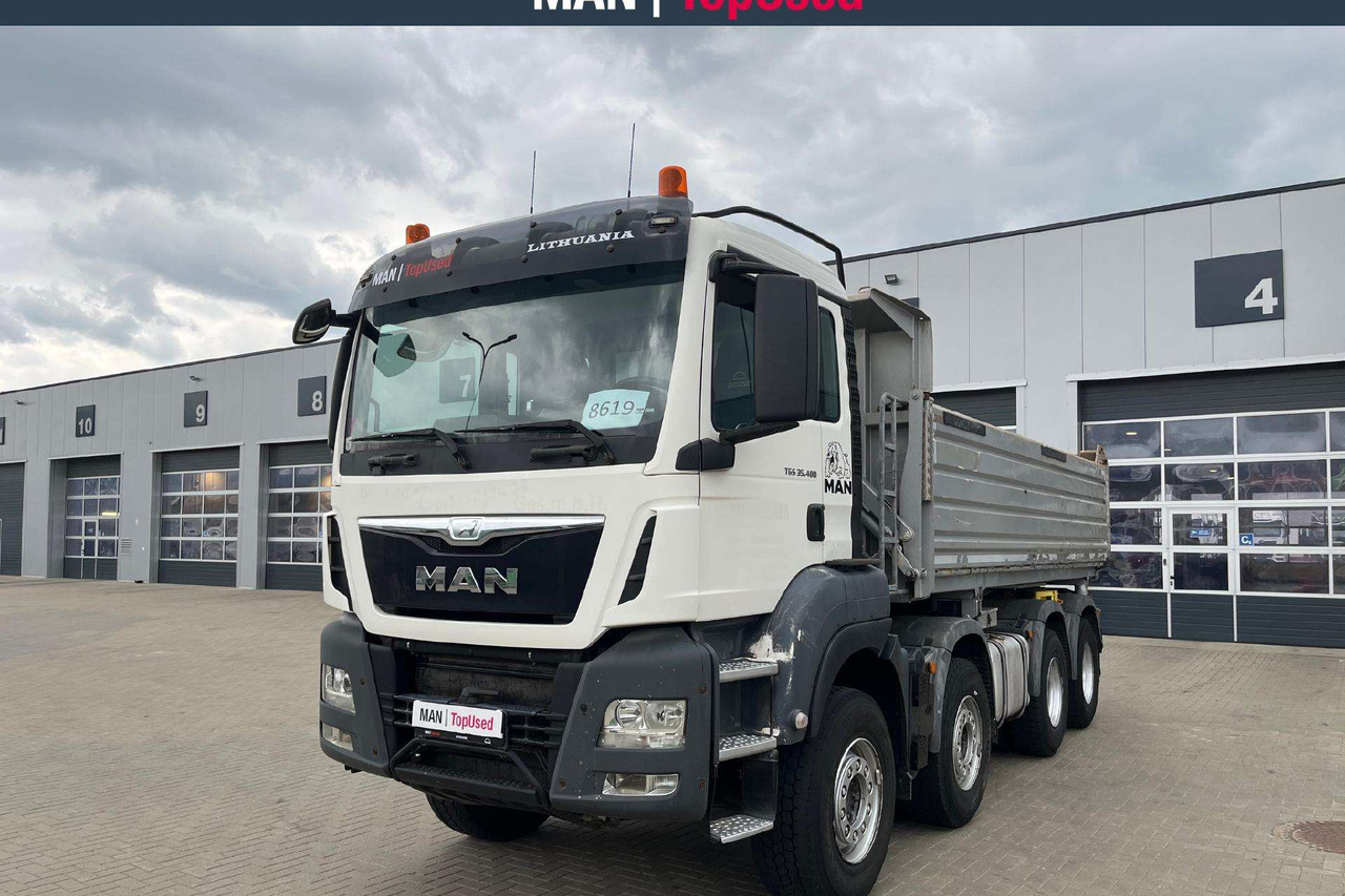 MAN TGS 35.480 8X4 BB Meiller Kipper (8619) - Camion benne: photos 1 MAN TGS 35.480 8X4 BB Meiller Kipper (8619) - Camion benne: photos 1