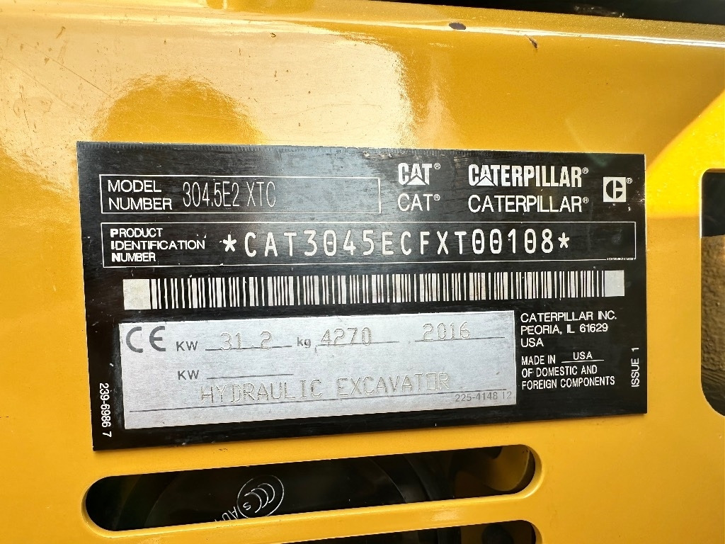 Mini pelle CAT 304.5 E2 XTC: photos 41