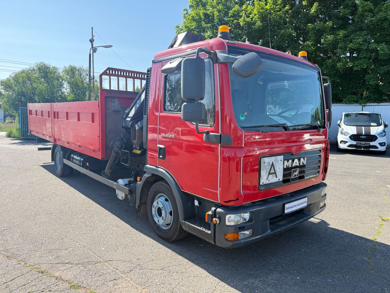 MAN TGL 12.210 mit Kran - Camion plateau, Camion grue: photos 2 MAN TGL 12.210 mit Kran - Camion plateau, Camion grue: photos 2