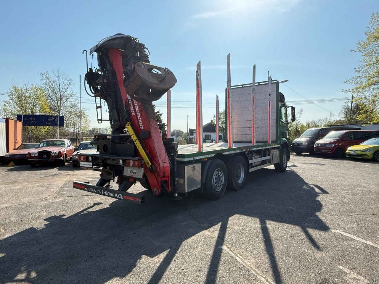 Camion grumier, Camion grue Mercedes-Benz Actros 2571 Holztransporter mit Kran: photos 8