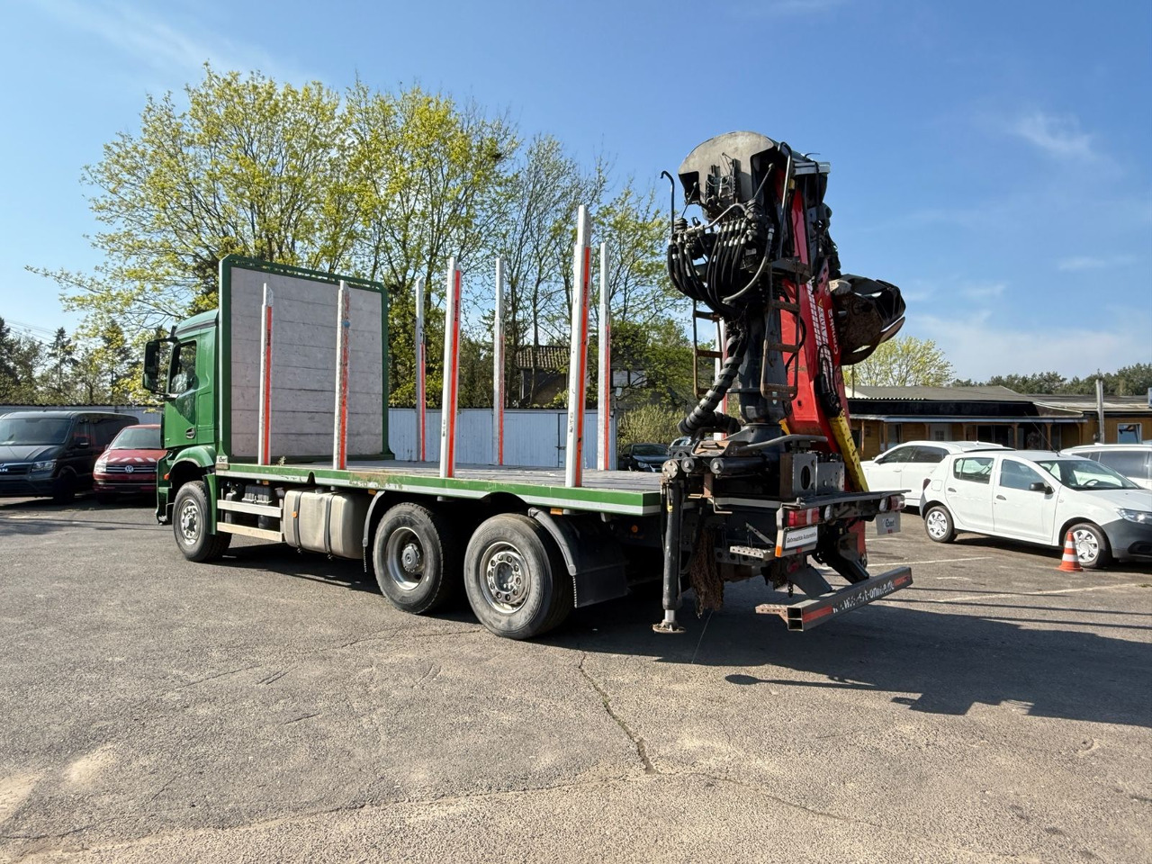 Camion grumier, Camion grue Mercedes-Benz Actros 2571 Holztransporter mit Kran: photos 7