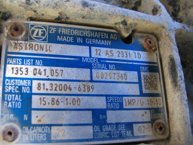 MAN TGX TGS EURO6 // Skrzynia biegow z retarderem 12 AS 2331 TD - Boîte de vitesse pour Camion: photos 1 MAN TGX TGS EURO6 // Skrzynia biegow z retarderem 12 AS 2331 TD - Boîte de vitesse pour Camion: photos 1