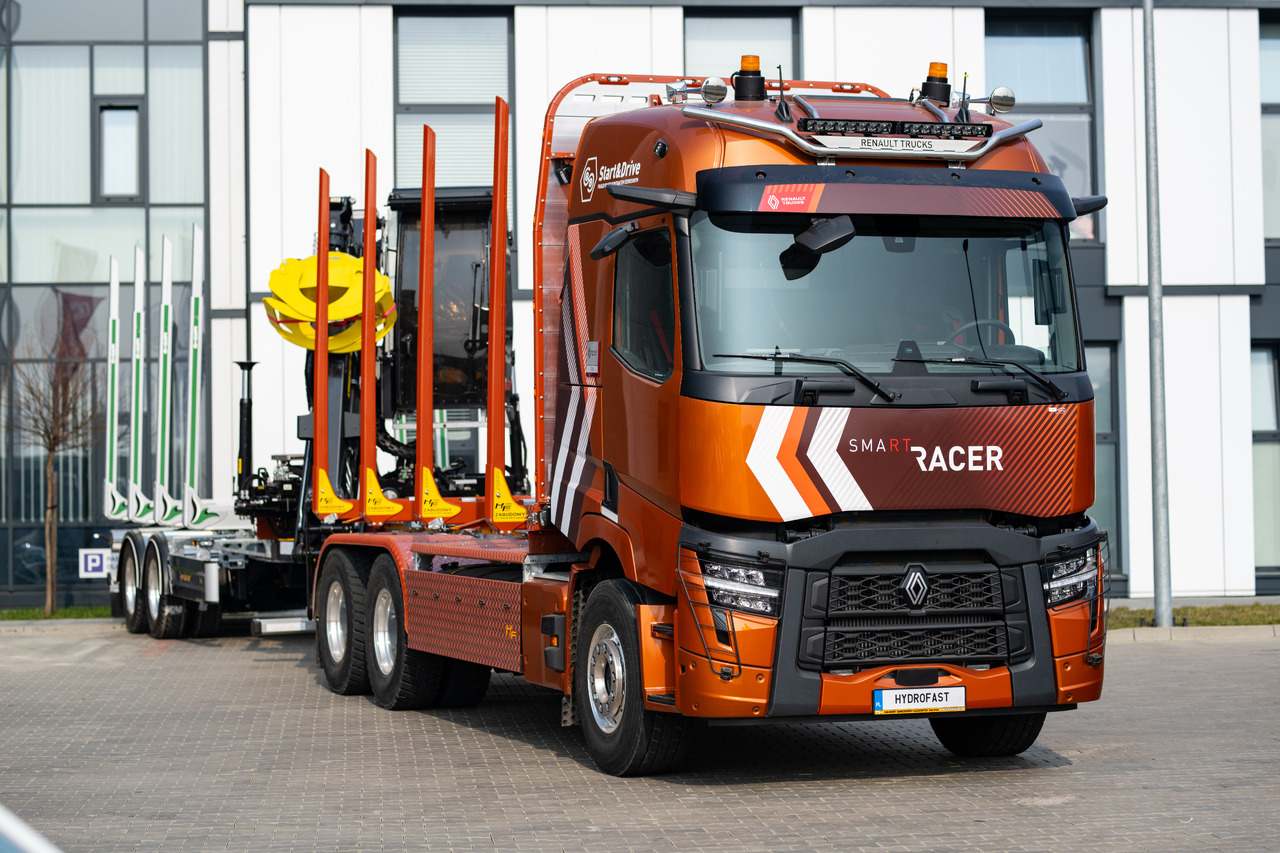 RENAULT TRUCKS C P6X4 Zabudowa do transportu drewna / Timber transport truck / Holztransportwagen/Camion de transport lemn - Camion grumier, Camion électrique: photos 3 RENAULT TRUCKS C P6X4 Zabudowa do transportu drewna / Timber transport truck / Holztransportwagen/Camion de transport lemn - Camion grumier, Camion électrique: photos 3