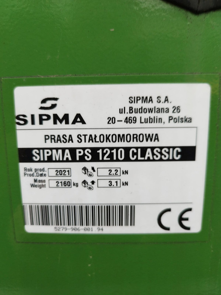 Presse à balles rondes neuf SIPMA Rundballenpresse / Round baler / Ballenpresse / Presse à balles / Rotoempacadora / Пресс-подборщик/ Prasa belująca stałokomorowa PS 1210: photos 9 Presse à balles rondes neuf SIPMA Rundballenpresse / Round baler / Ballenpresse / Presse à balles / Rotoempacadora / Пресс-подборщик/ Prasa belująca stałokomorowa PS 1210: photos 9