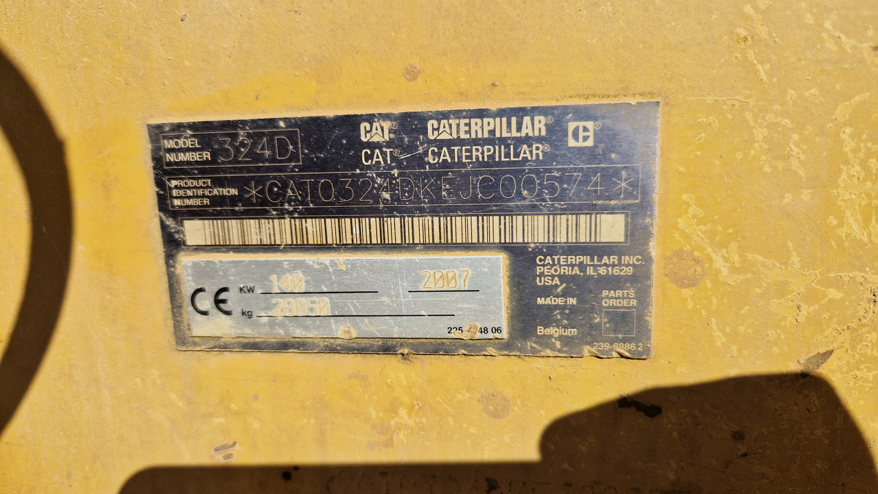 CAT 324 D Deutsche Maschine | Schnellwechsler | Löffel | Hammerhydraulik | 8016h original - Pelle sur chenille: photos 3 CAT 324 D Deutsche Maschine | Schnellwechsler | Löffel | Hammerhydraulik | 8016h original - Pelle sur chenille: photos 3