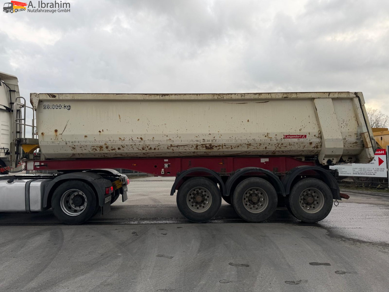 Semi-remorque benne Langendorf SKS-HS 24/30 Hardox | Stahlmulde | 26m³ | Scheibenbremse | Lift-Achse: photos 12