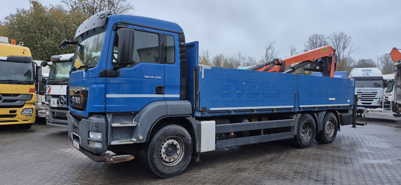 MAN 28.440 TGS 26.440 mit PK 18002 Kran - Camion grue, Camion plateau: photos 1 MAN 28.440 TGS 26.440 mit PK 18002 Kran - Camion grue, Camion plateau: photos 1