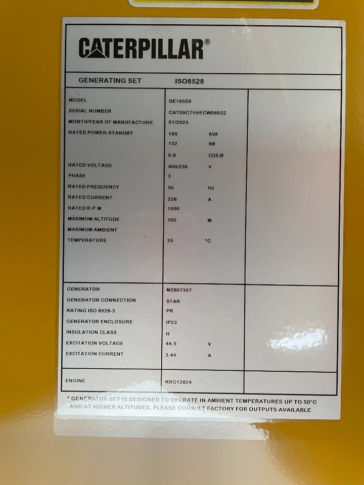 CAT DE165E0 - 165 kVA Generator - DPX-18016 - Groupe électrogène: photos 5 CAT DE165E0 - 165 kVA Generator - DPX-18016 - Groupe électrogène: photos 5