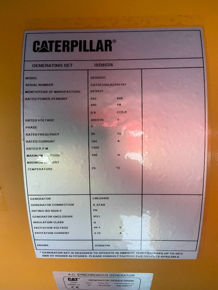 CAT DE550GC - 550 kVA Stand-by Generator - DPX-18221 - Groupe électrogène: photos 4 CAT DE550GC - 550 kVA Stand-by Generator - DPX-18221 - Groupe électrogène: photos 4