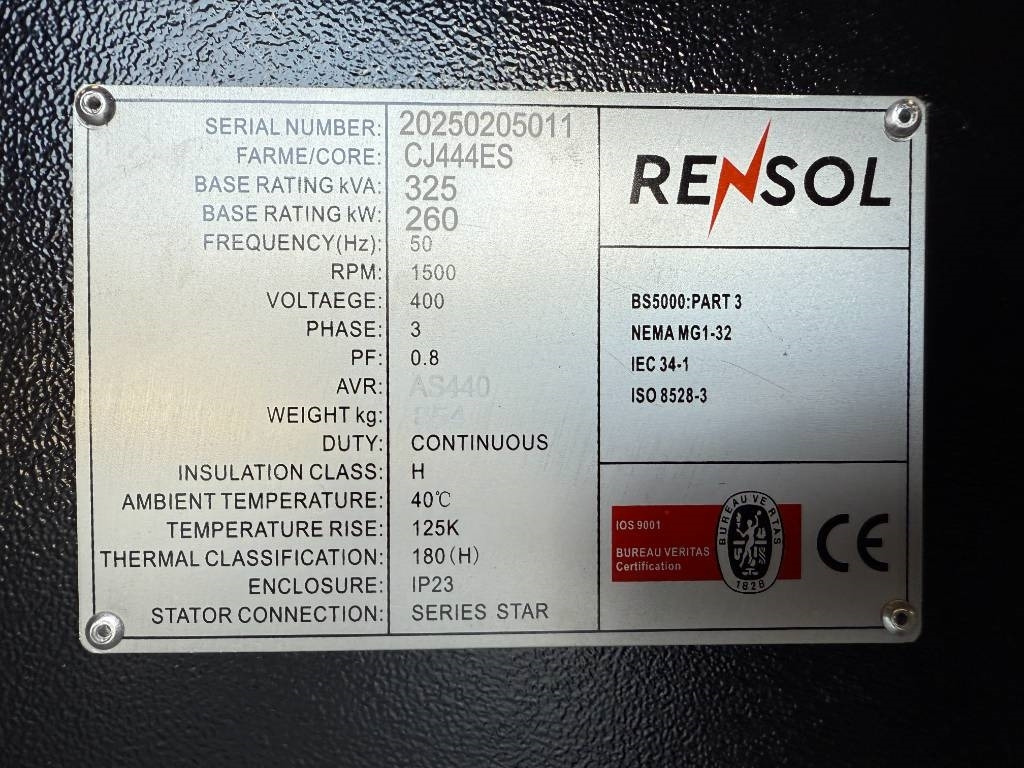 Groupe électrogène neuf DPX CJ444ES - 325 kVA Alternator - DPX-33910: photos 6