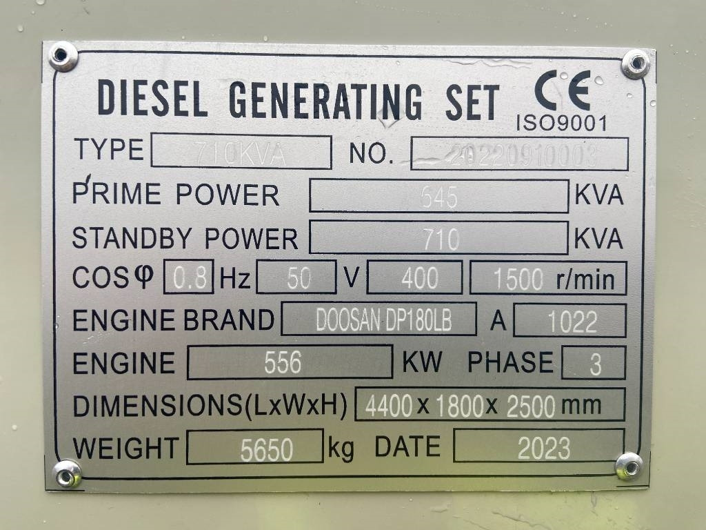Doosan DP180LB - 710 kVA Generator - DPX 19857 - Groupe électrogène: photos 4 Doosan DP180LB - 710 kVA Generator - DPX 19857 - Groupe électrogène: photos 4