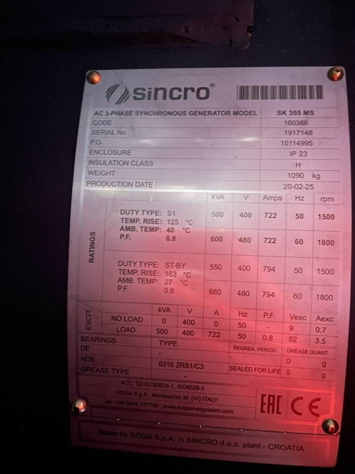 Groupe électrogène neuf Scania DC13 - 550 kVA Generator - DPX-17953: photos 18