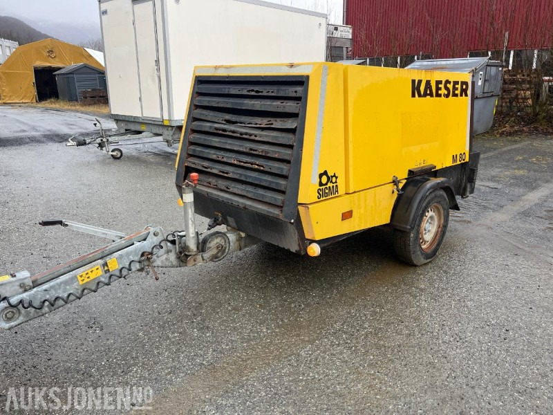 2012 Kaeser M 80 tilhenger kompressor med 2654 timer - Matériel de chantier: photos 1 2012 Kaeser M 80 tilhenger kompressor med 2654 timer - Matériel de chantier: photos 1