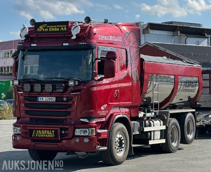 2013 Scania R500 tippbil med asfaltbalje og tippkasse - Brøyterigget - Euro 5 - Camion benne: photos 1 2013 Scania R500 tippbil med asfaltbalje og tippkasse - Brøyterigget - Euro 5 - Camion benne: photos 1