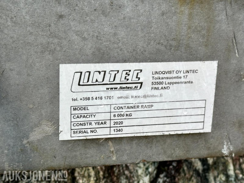 2020 Lintec container-rampe, kap 6000 kg - Matériel de chantier: photos 5 2020 Lintec container-rampe, kap 6000 kg - Matériel de chantier: photos 5