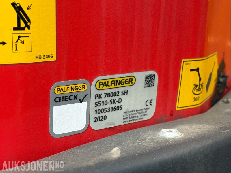 2020 Volvo FH540 Euro6T 8X2 kranbil - Palfinger PK 78002 SH - 54 824 km - Camion grue: photos 5 2020 Volvo FH540 Euro6T 8X2 kranbil - Palfinger PK 78002 SH - 54 824 km - Camion grue: photos 5