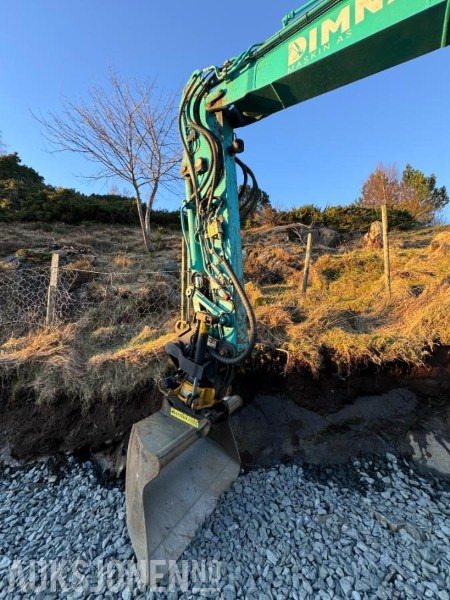 Pelle 2021 Kobelco SK75SR-7 - 8 tonns Gravemaskin - Sentralsmøring - Engcon tiltrotator - Hammer - Pusskuffe - Gallerskufffe - Graveskuffe - Smalskuffe og Klype - Gått 2732 timer: photos 19