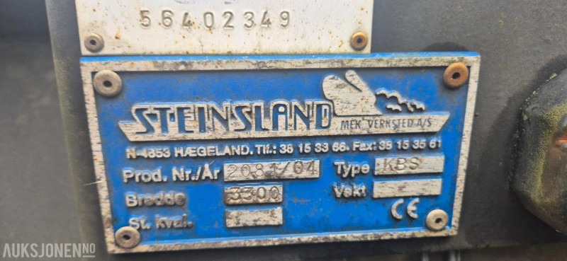 2004 Steinsland KBS 3300 brøyteskjær - Accessoire pour Engins de chantier: photos 2 2004 Steinsland KBS 3300 brøyteskjær - Accessoire pour Engins de chantier: photos 2