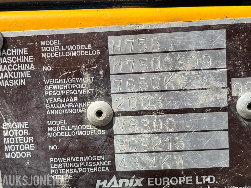 Hanix H75B gravemaskin - Pelle: photos 5 Hanix H75B gravemaskin - Pelle: photos 5