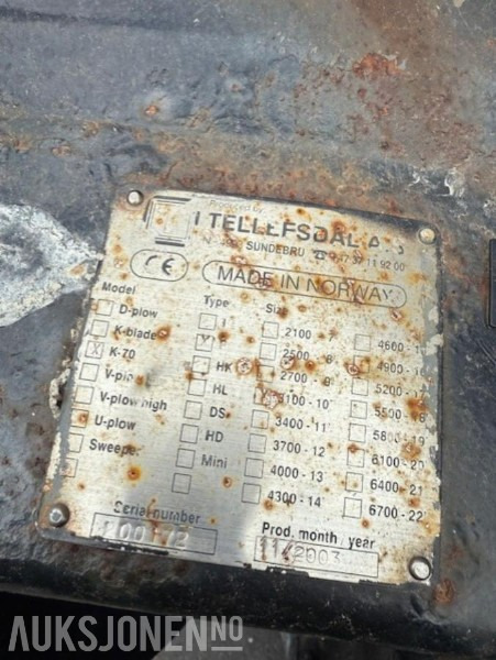 2003 Andre tellefsdal K70 310 10 - Machine agricole: photos 3 2003 Andre tellefsdal K70 310 10 - Machine agricole: photos 3