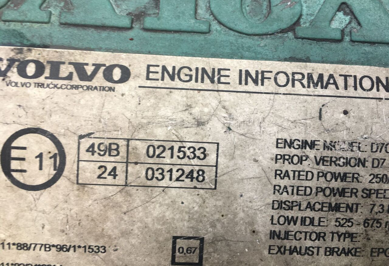 Volvo D7C250 Volvo FM - Moteur pour Camion: photos 1 Volvo D7C250 Volvo FM - Moteur pour Camion: photos 1