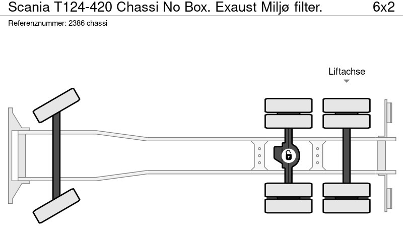 Châssis cabine Scania T124-420 Chassi No Box. Exaust Miljø filter.: photos 11